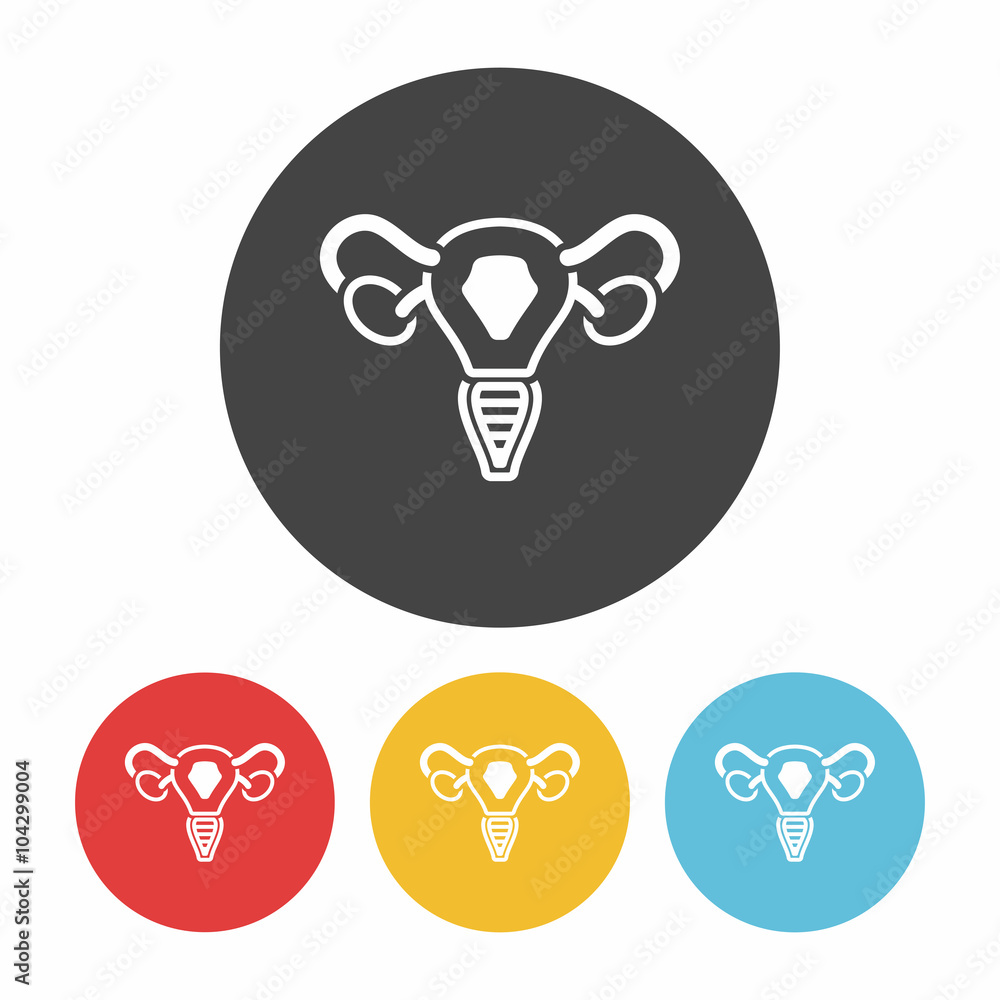 Poster uterus icon