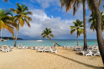 Deck Chair Tropical Beach Summer Paradise Concept