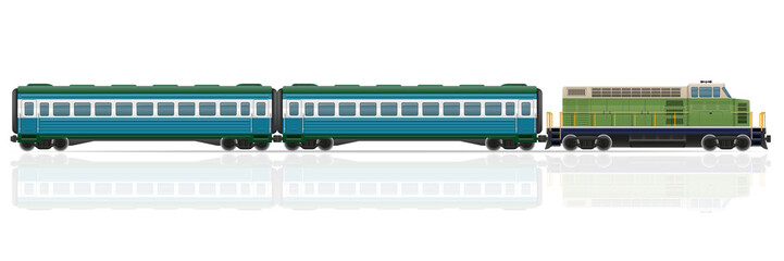 railway train with locomotive and wagons vector illustration © kontur-vid