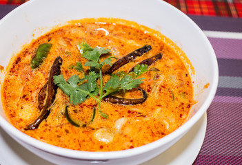 thai cuisine or thai food, Tom Yum Goong,popular healthy food of