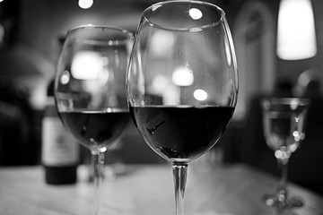 black and white photo restaurant serving