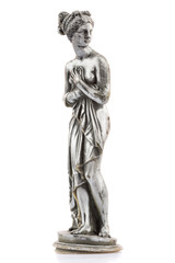 Wax figure of a classic nude greek goddess isolated on white