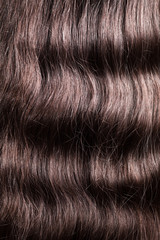Naklejka premium Pure combed wavy hair brunette