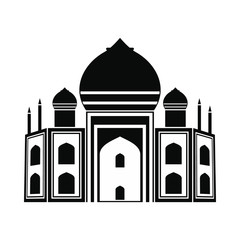 Taj Mahal, India icon, simple style 