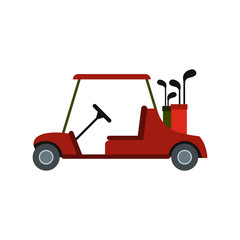 Fototapeta premium Red golf car icon