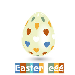 Easter egg with many hearts
beige easter egg in a colorful ornament from hearts
