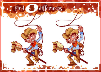 Educational game for preschool kids, find the differences.