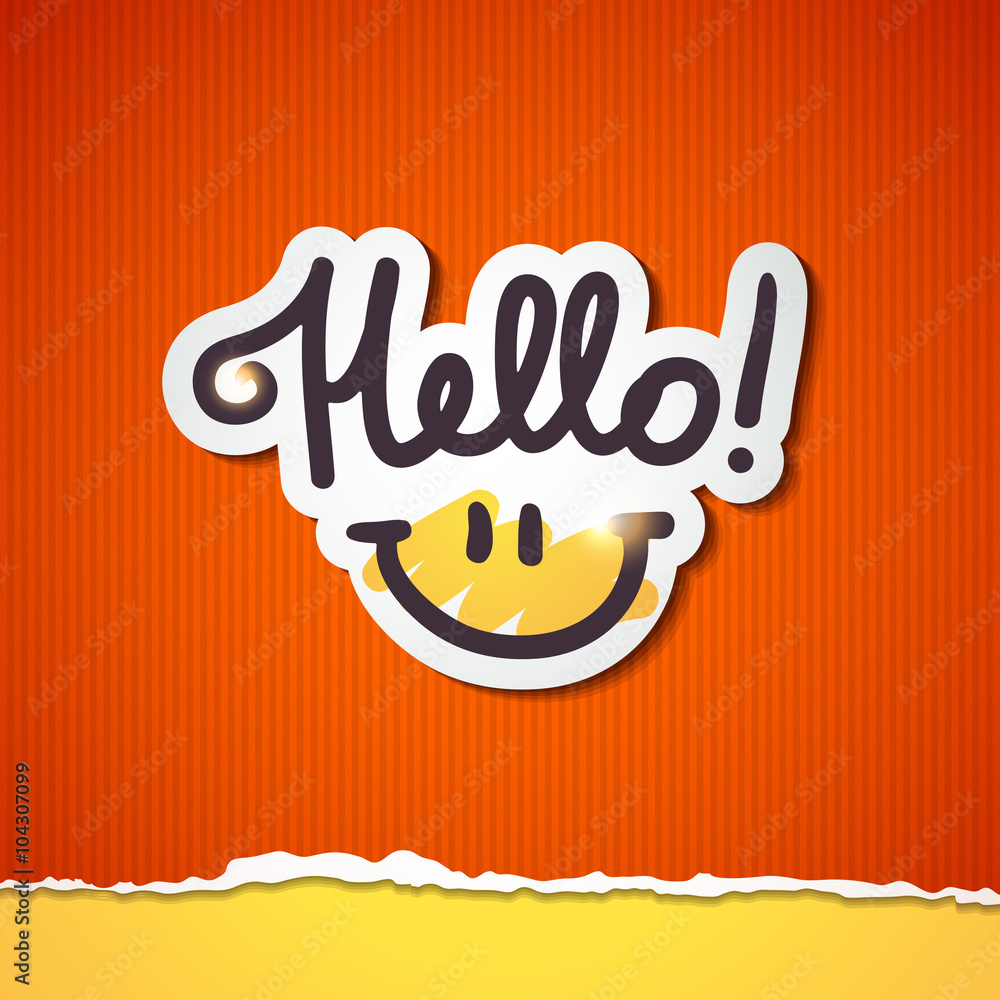 Poster hello lettering