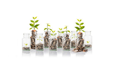  putting a coin in jar, saving money