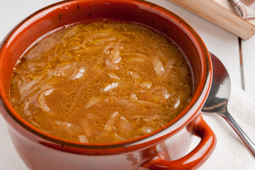 French onion soup a healthy reduced fat version without croutons