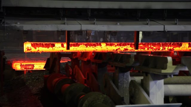 red-hot steel slab