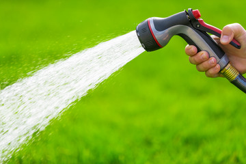 Watering lawn