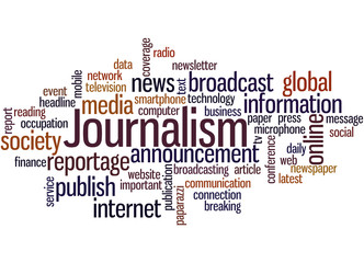 Journalism, word cloud concept 3