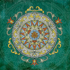 Grunge Mandala vintage pattern
