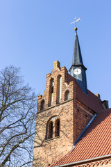 Fototapeta na wymiar church / Steeple of a Gothic brick church