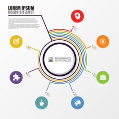 Infographic report concept. Modern business template. Vector