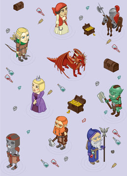 Children's wallpaper with the characters of computer games