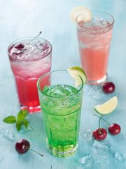 Various beverage (cocktail or lemonade)