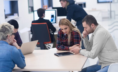 startup business team on meeting at modern office