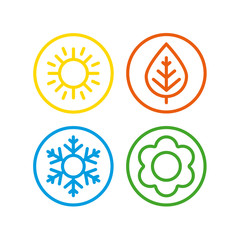 Vector icons seasons.
