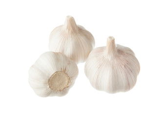garlic isolated on white background