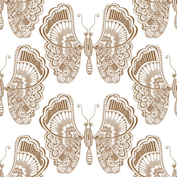 stylized brown Butterfly