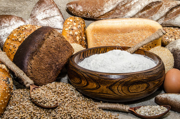 A variety of bakery products