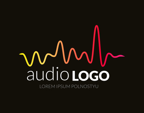 Music Logo concept sound wave, studio, music, DJ, audio system, store, party. Brand, branding, company, corporate, identity, logotype. Clean and modern stylish design