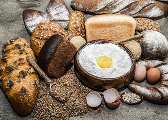 A variety of bakery products