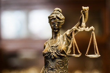 Statue of justice (focus on face)