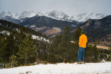 Snow Hiking in Rocky Mountain, Colorado