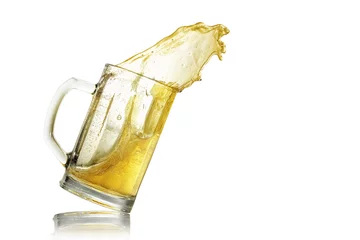 Rolgordijnen Bier glass of beer