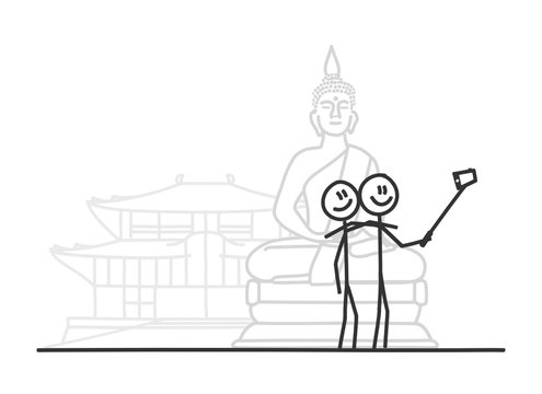 sm selfie machen buddha tempel II