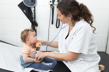 Toddler at the pediatrician