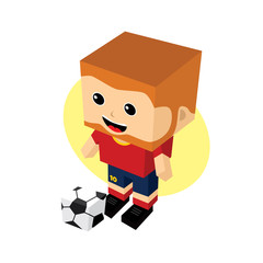 cartoon soccer player