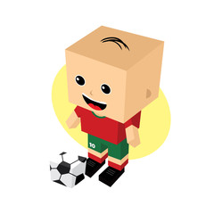 cartoon soccer player