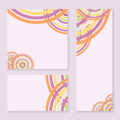 Fototapeta premium set of backgrounds with geometrical pattern. For brochures, banners, business cards