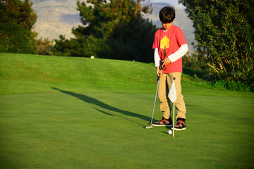 Fototapeta premium Golf playground junor lessons
