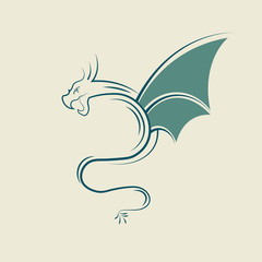 Fototapeta premium Dragon sketch