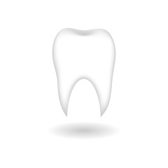 Realistic tooth icon