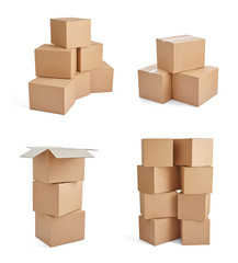 box package delivery cardboard carton stack