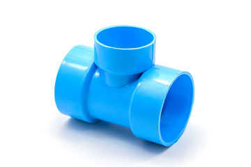 PVC pipe connections and Pipe clip isolated