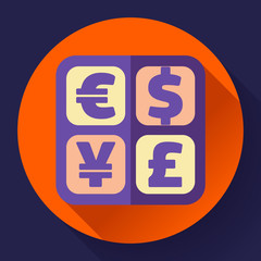 Currency exchange sign icon and converter symbol. Money label.