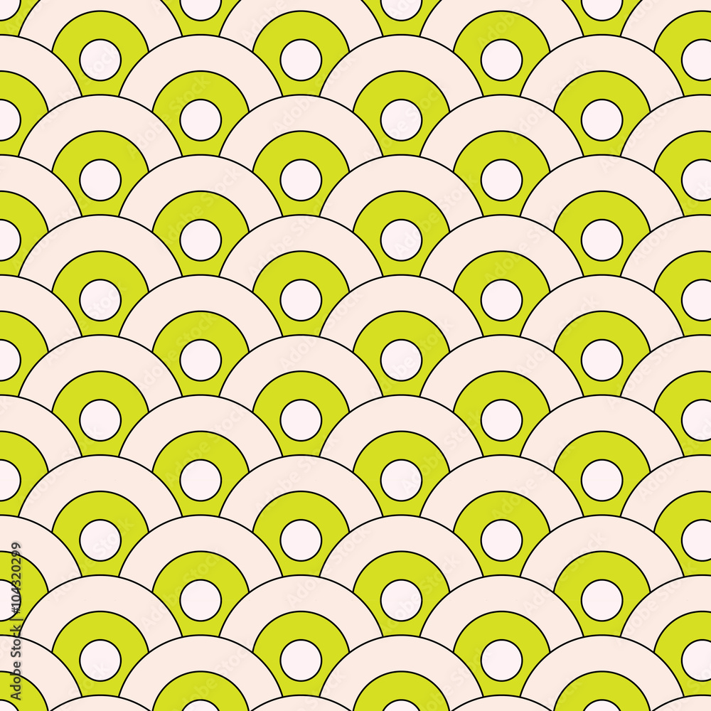 Aufkleber abstract vector seamless pattern simple waves round with swatches