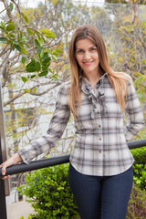 Pretty woman looking at camera