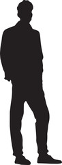 Man Figure Silhouette. Vector Illustration