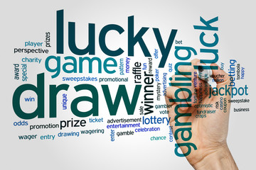 Lucky draw word cloud