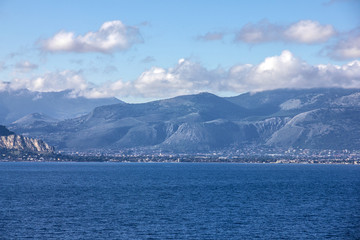 Sicily sea view, island, Italy. Palermo