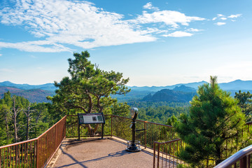 Viewpoint in the Black Hills in Custer State Park in South Dakota