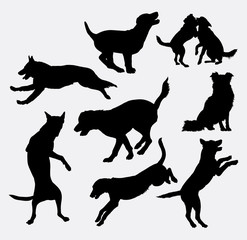 Dog pet animal silhouette 18. Good use for symbol, logo, web icon, mascot, sign, sticker design, or any design you wany. Easy to use.
